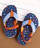 Cute Walk by Babyhug Back Strap Star Printed Flip Flops - Navy Blue