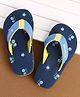 Cute Walk by Babyhug Slip On Cherry Printed Flip Flops - Navy Blue