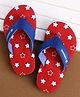 Cute Walk by Babyhug Flip Flops with Star Print - Red