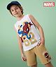 Pine Kids Marvel 100% Cotton Knit Sleeveless Tank T-Shirt & Shorts Set With Spider Man Graphic - Khaki