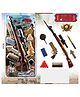 Azhari PubG Theme Gun Toys Set with Assault Rifle, Toy Knife, Water and Soft Foam Bullets and Combat Cards Target Shooting Role Play Game for Kids