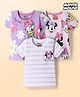 Babyhug Disney Single Jersey Knit Half Sleeves T-Shirts with Minnie & Friends Graphics Pack of 3 - Multicolor