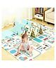 FUNVERSE Large Reversible Baby Mat, Foldable Baby Foam mat for Floor, Portable Waterproof Activity Mats for Babies, Infants and Toddlers (Multi Color & Design)