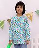 KID1 Cotton Woven Holi Theme Full Sleeves Colour Splash Printed Kurta - Blue