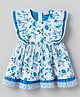 Babyhug Cotton Woven One Piece Dresses Frill Sleeves Floral Print White 2-3 Years