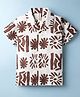 Dapper Dudes Woven Half Sleeves Printed Shirt Brown