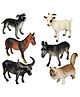 FunBlast Realistic Mini Farm Animals Figures Toy Set for Kids  Pack of 6 (Multicolor)