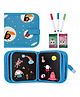 FunBlast Reusable Magic Drawing Book for Kids Pack of 1 Book  4 Pages  3 Color Marker with 2 Wipes  - Multicolor