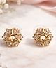 Jewelz Gold-Tone Crystal Floral Stud Earrings