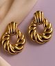 Jewelz Gold-Tone Twisted Knot Stud Earrings (  Stainless Steel )