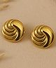 Jewelz Gold-Tone Abstract Wave Stud Earrings (  Stainless Steel )
