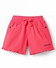 Olio Kids Cotton Knit Above Knee Length Solid Shorts - Fuchsia