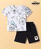 Babyoye Disney Single Jersey Knit Half Sleeves T-Shirt & Shorts Set With Mickey Mouse & Friends Graphics - Multicolor