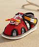 boyz n galz Monkey Applique Detailed Velcro Closure Musical Sandals - Red