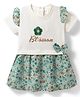 WOW Cotton Knit One Piece Dresses / Frocks Half Sleeves White 12-18 Months