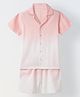 Spunkies Linen Woven Half Sleeves Tie & Dye Shirts & Shorts Set - Pink