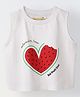 Spunkies Cotton Knit Sleeveless Watermelon Printed Crop Top - White