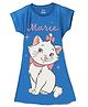 Wear Your Mind Knit Disney Aristocats Featuring Half Sleeves Marie Printed Dress - Royal Blue