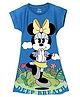 Wear Your Mind Knit Disney Mickey & Friends Featuring Half Sleeves Minnie Mouse Printed Dress - Royal Blue