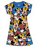 Wear Your Mind Knit Disney Mickey & Friends Featuring Half Sleeves Minnie Mouse Printed Dress - Royal Blue