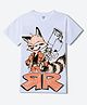 Wear Your Mind Knit Marvel Avengers Featuring Half Sleeves Rocket Raccoon Printed Tee - White