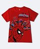 Wear Your Mind Knit Marvel Featuring Half Sleeves The Amazing Spider Man Printed Tee - Red