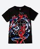 Wear Your Mind Knit Marvel  Featuring Half Sleeves Spider Man Printed Tee - Black