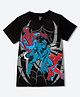 Wear Your Mind Knit Marvel Featuring Half Sleeves Spider Man Printed Tee - Black