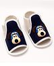 Daizy Dog Applique Detailed Slip On Booties - Navy Blue