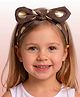 Bembika Polka Dots Printed Bow Applique Detailed Headband - Brown