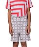 PILOLO Cotton Knit Checked Shorts - Grey