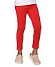 PILOLO Cotton Knit Solid Leggings - Red