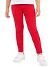 PILOLO Cotton Knit Solid Leggings - Red