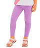 PILOLO Cotton Knit Solid Leggings - Purple