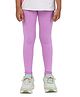 PILOLO Cotton Knit Solid Leggings - Purple