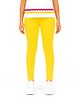 PILOLO Cotton Knit Solid Leggings - Yellow