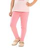 PILOLO Cotton Knit Solid Leggings - Pink