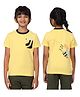 PILOLO Cotton Knit Half Sleeves Bee Printed Tee - Yellow