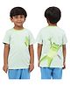 PILOLO Cotton Knit Half Sleeves Frog Printed Tee - Green