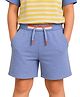 PILOLO Cotton Knit Solid Shorts - Blue