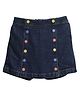 PILOLO Denim Knit Abstract Detailed Skort - Navy Blue