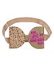 Aye Candy Glitter Embellished I Love My Nana Nani Text Foil Printed Bow Applique Detailed Headband - Gold