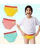 SuperBottoms Bamboo Knit Pack Of 3 Striped & Animal Printed Briefs - Multi Colour