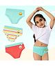 SuperBottoms Bamboo Knit Pack Of 3 Striped & Animal Printed Panties - Multi Colour