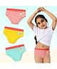 SuperBottoms Bamboo Knit Pack Of 3 Striped & Animal Printed Panties - Multi Colour