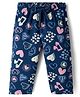 CUCUMBER Sinker Knit Hearts Printed Capri - Navy Blue