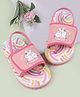 Babyoye Backstrap Closure Bunny Printed Sliders - Pink