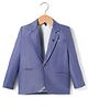 Rikidoos Cotton Woven Full Sleeve Solid Color Blazer - Blue