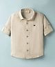 Rikidoos Full Sleeve Beige Cotton Shirt for 6-7 Year Old Boys