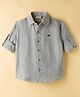 Rikidoos Cotton Woven Full Sleeves Solid Shirt - Grey